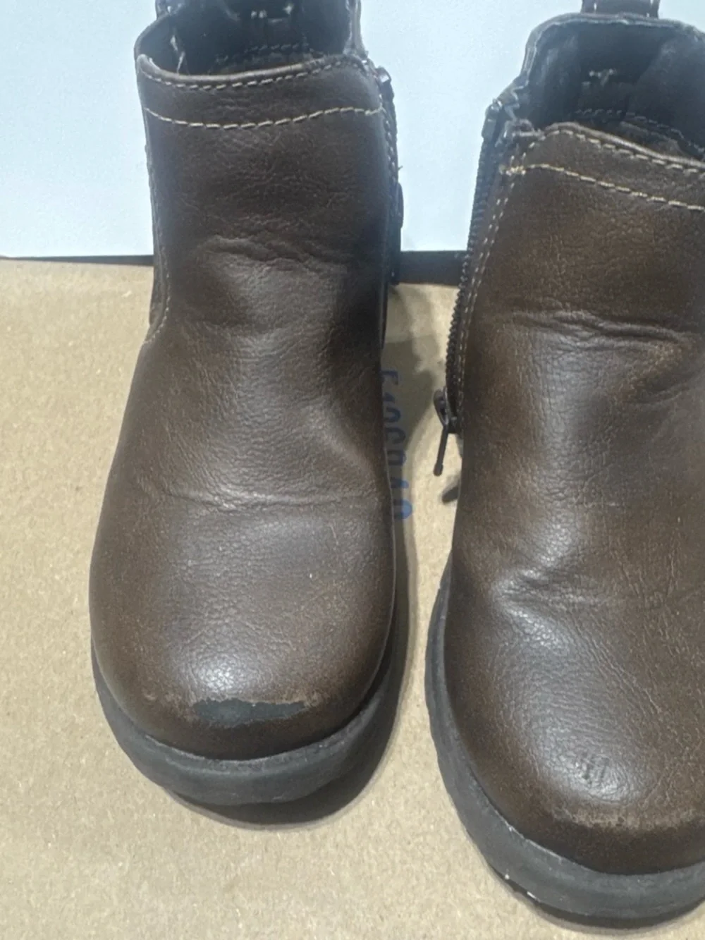 The Children's Place Brown Girls' Ankle Boots with Side Zip